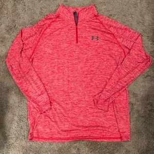 Red Under Armour Athletic Quarter Zip